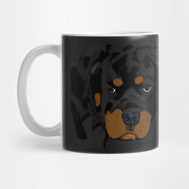 Rottweiler puppy Zero by Freedomink